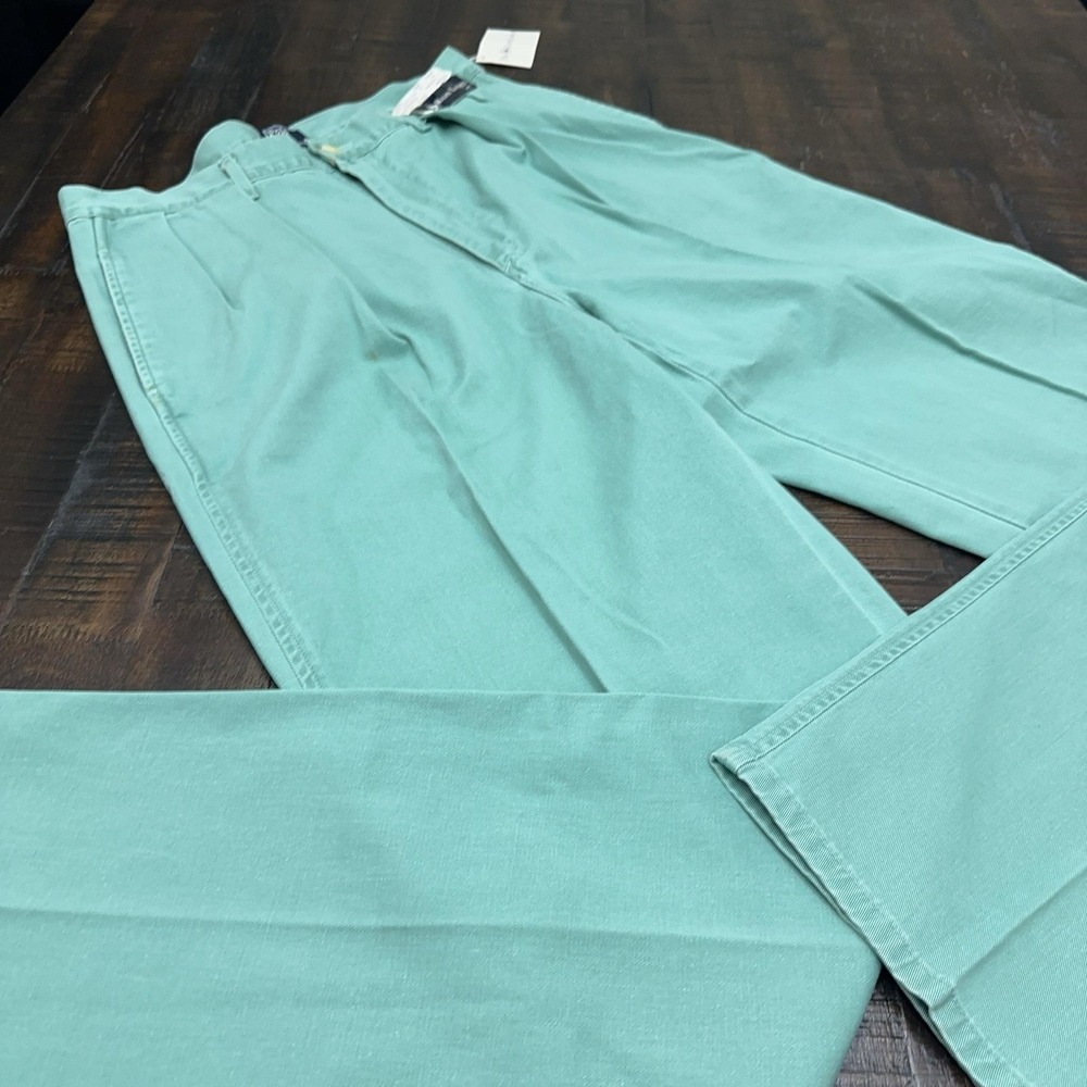 Vintage Polo Ralph Lauren Mens 33x34 Green Pleated Polo Chino USA 90s 7808925U0